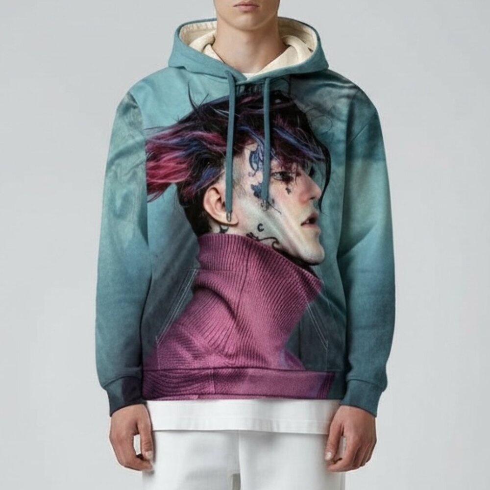 Lil Peep 3D Digital Printed Pullover Hoodie (Size Medium)